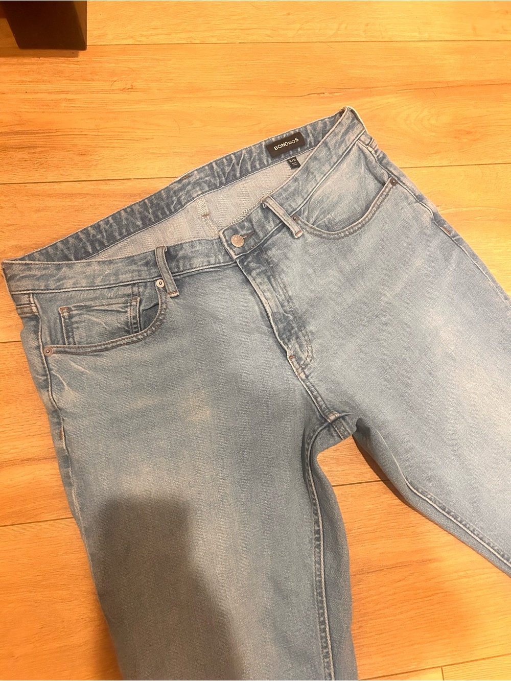 Bonobos Men’s Organic Cotton Light Blue Straight Jeans 36/32 - Picture 3 of 8